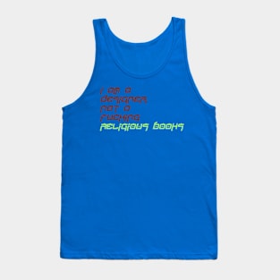 I am Not Religous Book Tank Top